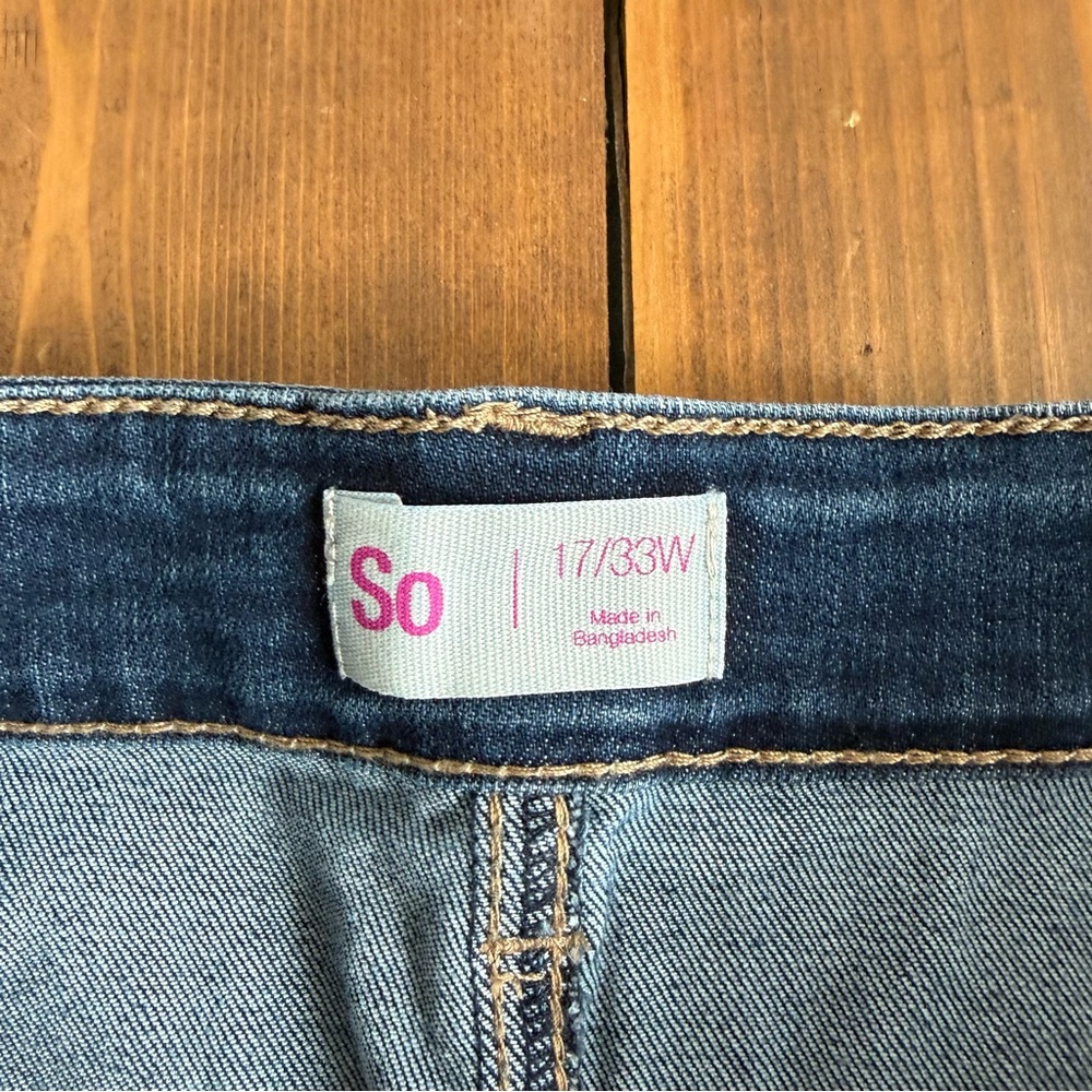 NWT SO Blue Denim Button-Up Mini Skirt - Picture 6 of 6